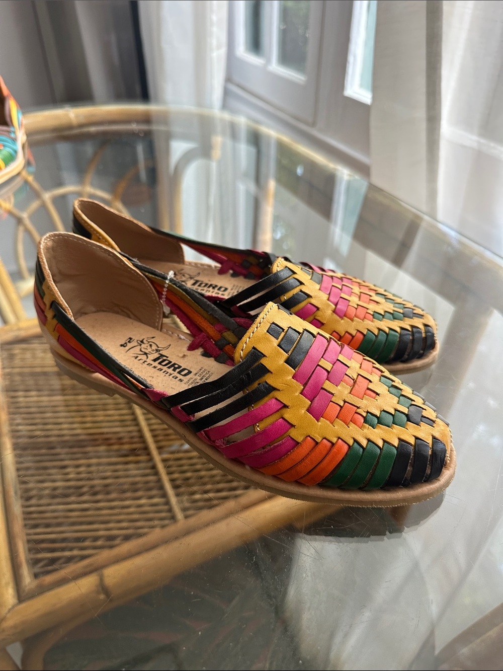 Toro Multicolor Woven Leather Moccasins - Women's